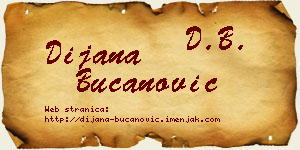 Dijana Bučanović vizit kartica